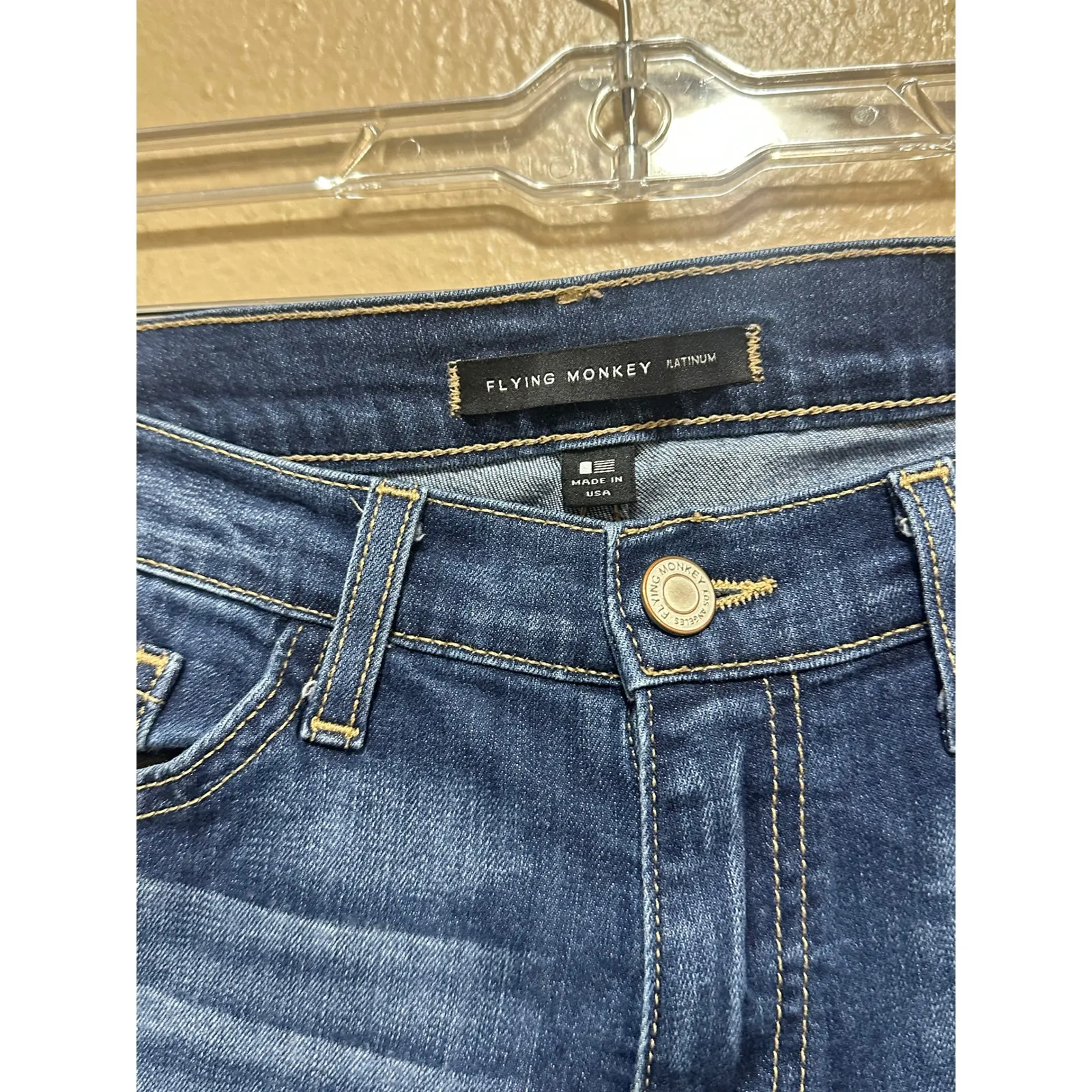 Flying Monkey Platinum Womens Jeans Size 25 Dark Wash Denim USA Made‎ - Image 3