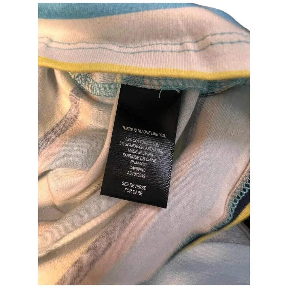 New AFRM Womens Size 3X Jorja Cropped Top Striped Ruched Cap Sleeves Multi - Image 6