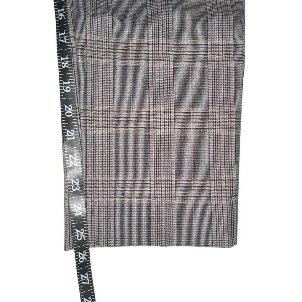 Sandro Binic Button Detail High Rise Plaid Cropped Pants - Image 9