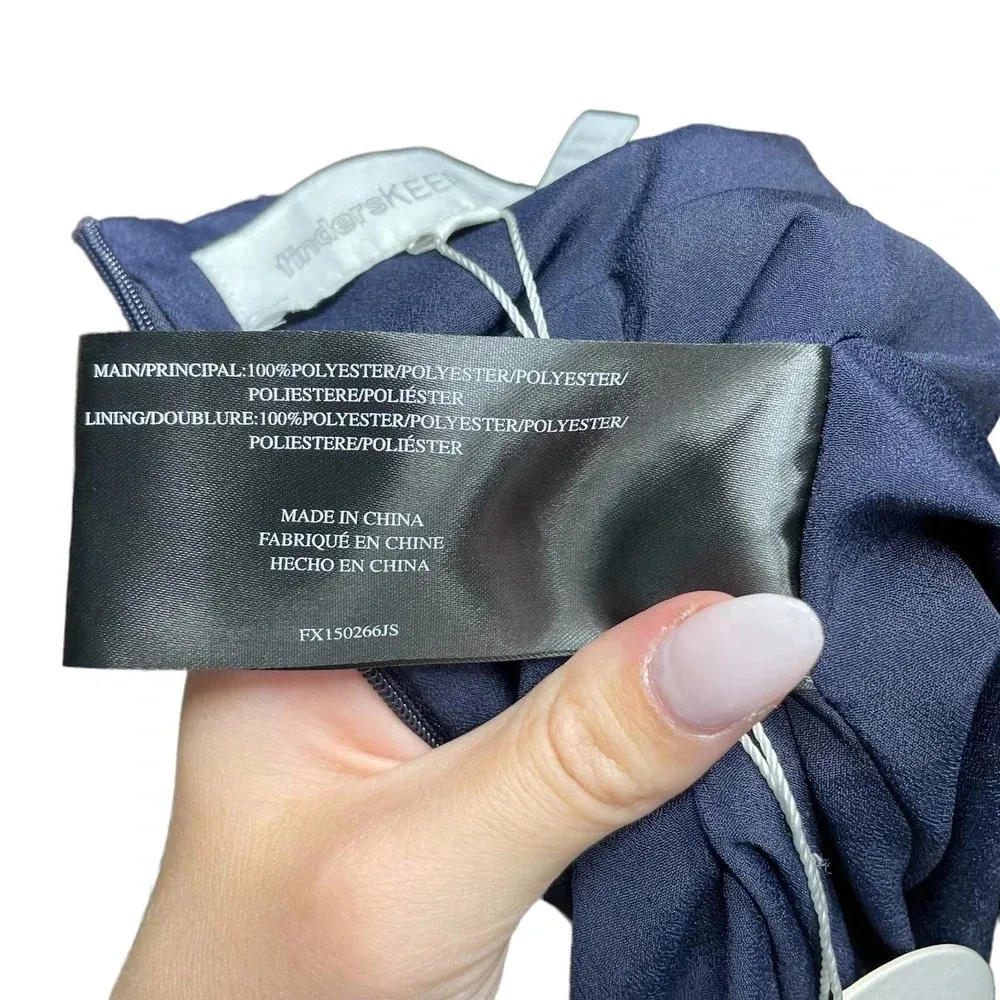 Finders Keepers Here We‎ Go Jumpsuit Navy Blue Size Medium - Image 14