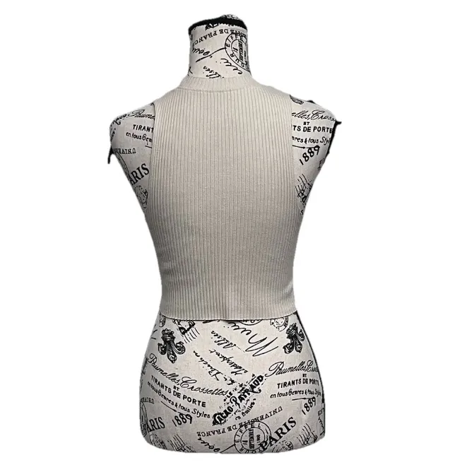 Aerie Beige Ribbed Crop Top Women’s Small Granola Girl Coastal Beach Casual - Image 5