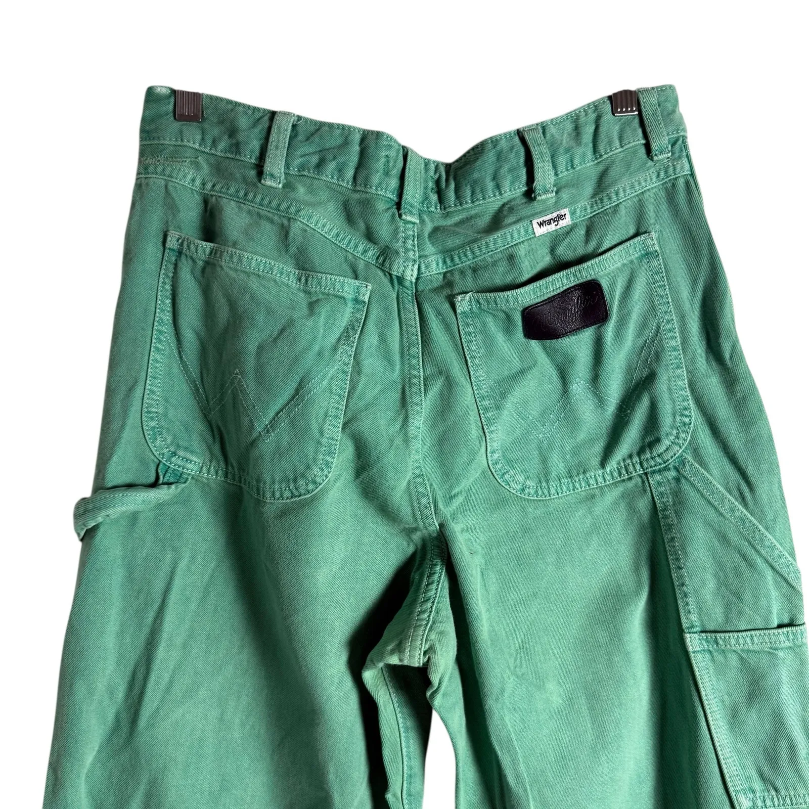 Wrangler Casey Jones Green Denim High Rise Straight Leg Carpenter Jeans Size 30 - Image 10