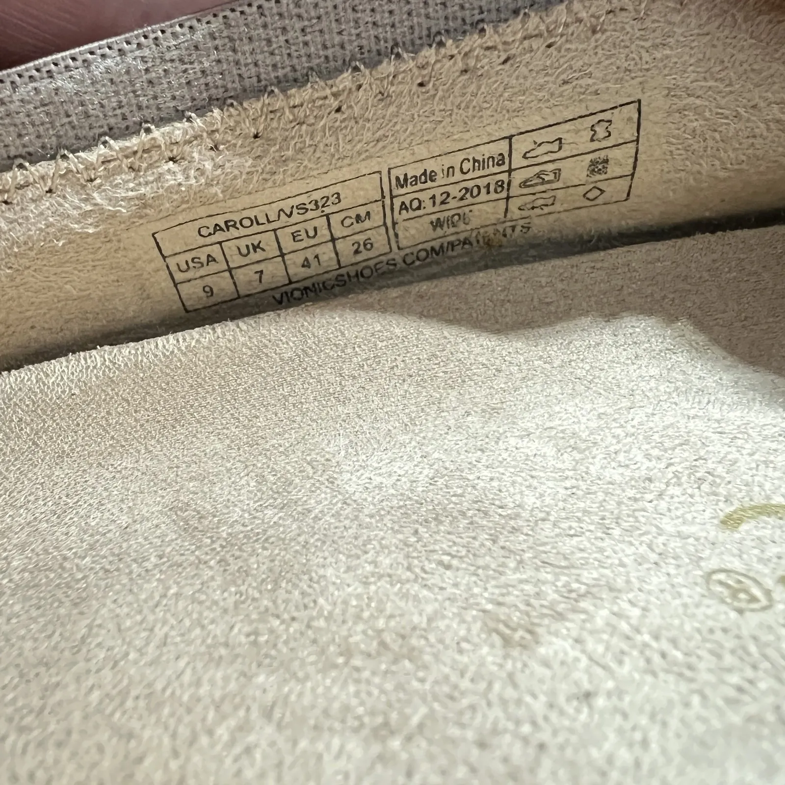 VIONIC Ballet Flats Women 9 Wide Caroll Beige Buttery Soft Leather Shoes Comfort - Image 9