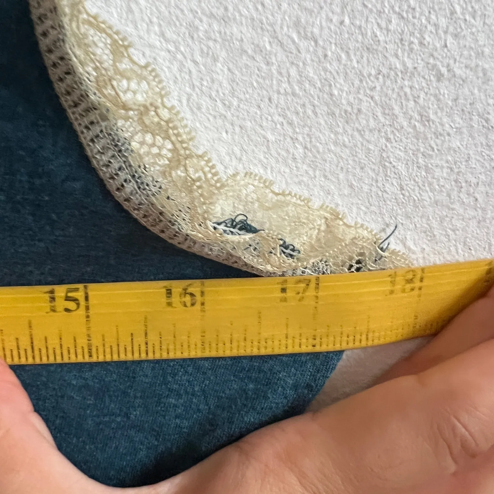 Nine & CO Weekend Blue Lace Trim Tank Sz‎ M Y2K Cottagecore Boho Romantic Casual Size M - Image 6