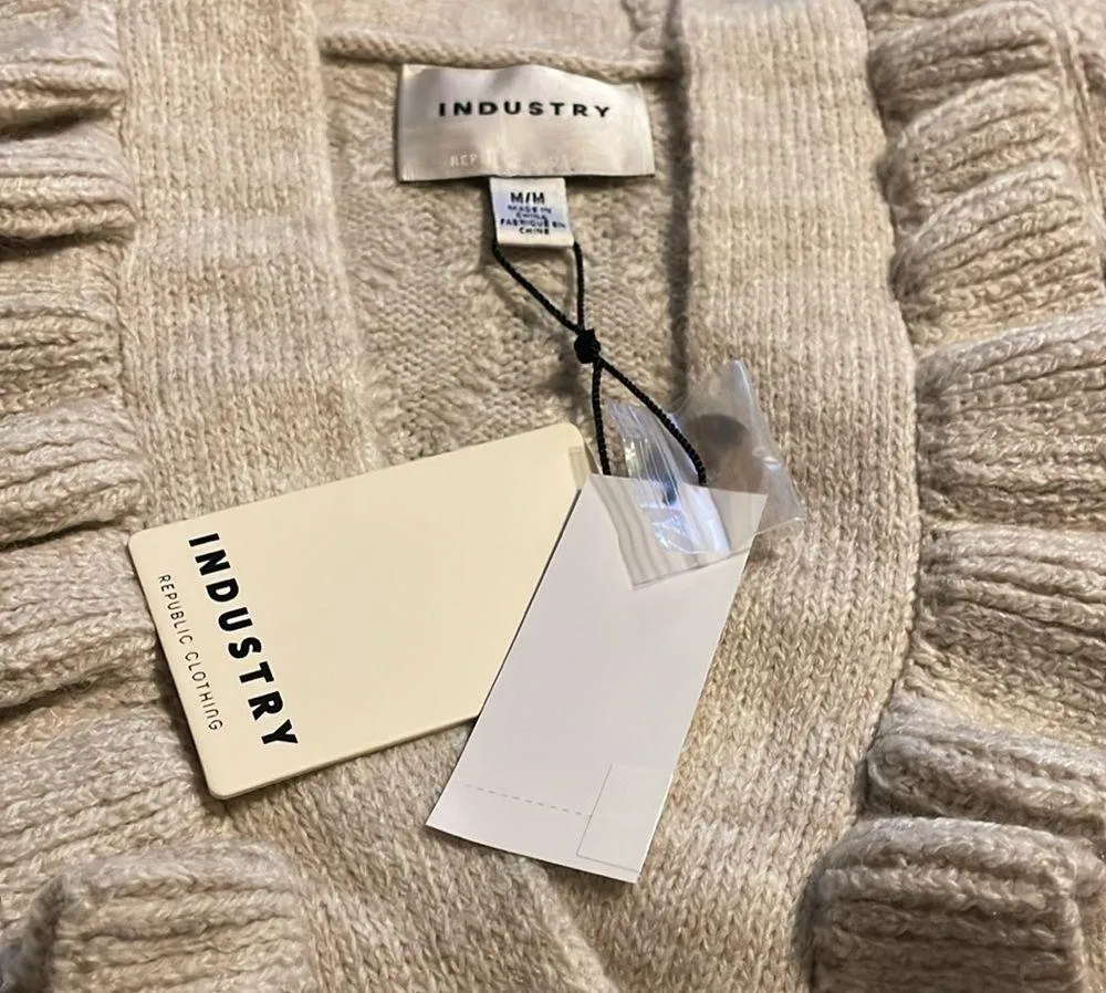 NWT Industry Republic Clothing Oatmeal Sweater Sz M Size M - Image 2