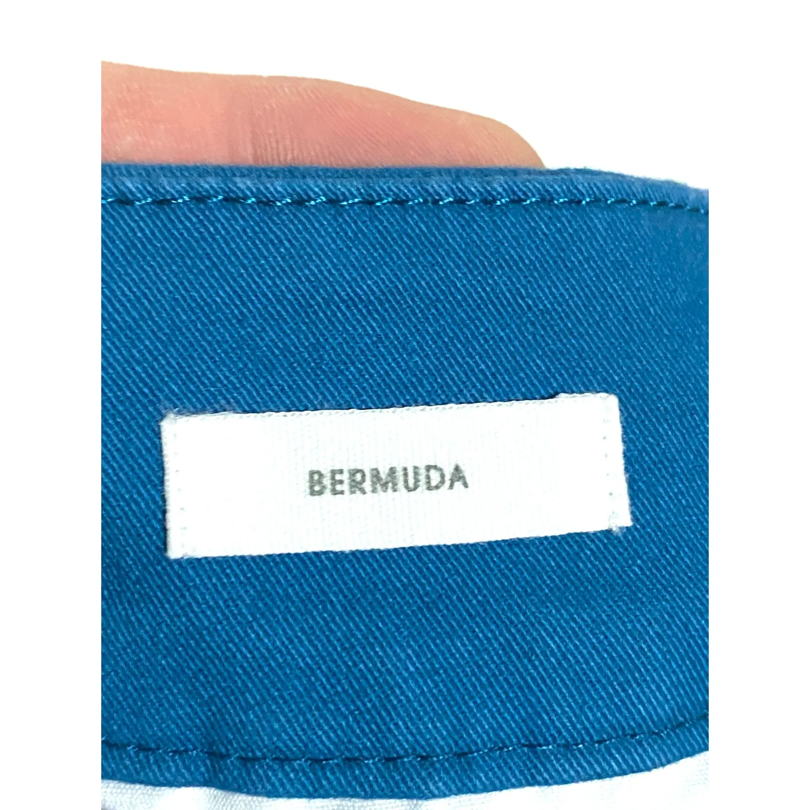 Loft Bermuda Chino Shorts 4 Blue Teal Stretch Preppy Casual Modest Comfort Boho - Image 5