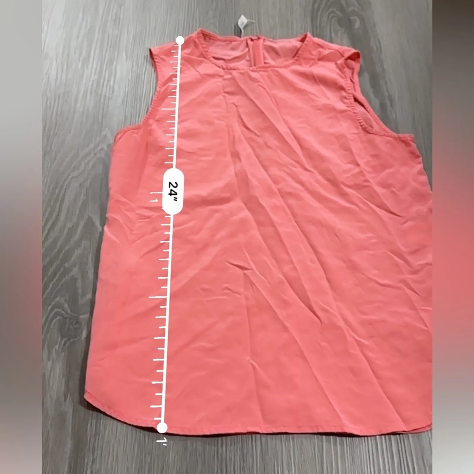 Equipment Femme 100% Silk Coral Prink Sleeveless Top Size XS‎ - Image 8