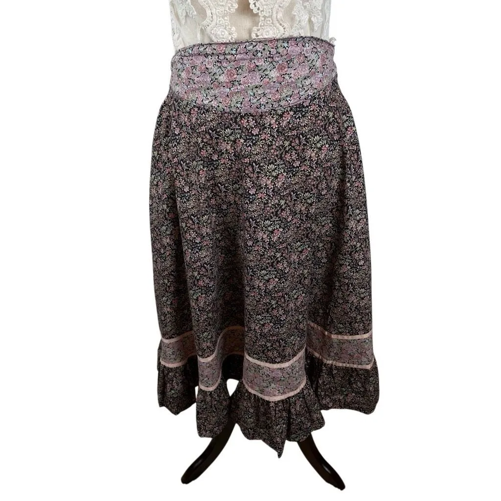 Jessica‘s Gunnies Vintage 70’s Floral Circle Skirt women’s *8 Prairie RARE READ - Image 4