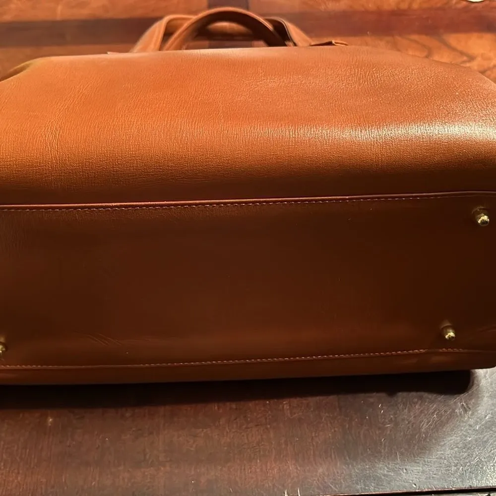 Daks London Brown Leather Top Handle Handbag - Image 5