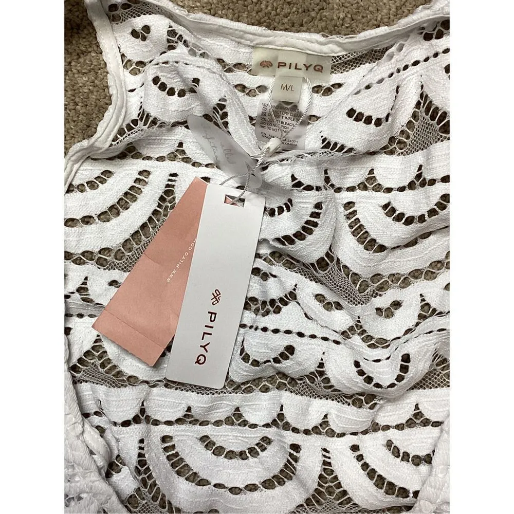 New. Pilyq waterlily lace tank. Regularly $72 - Image 9