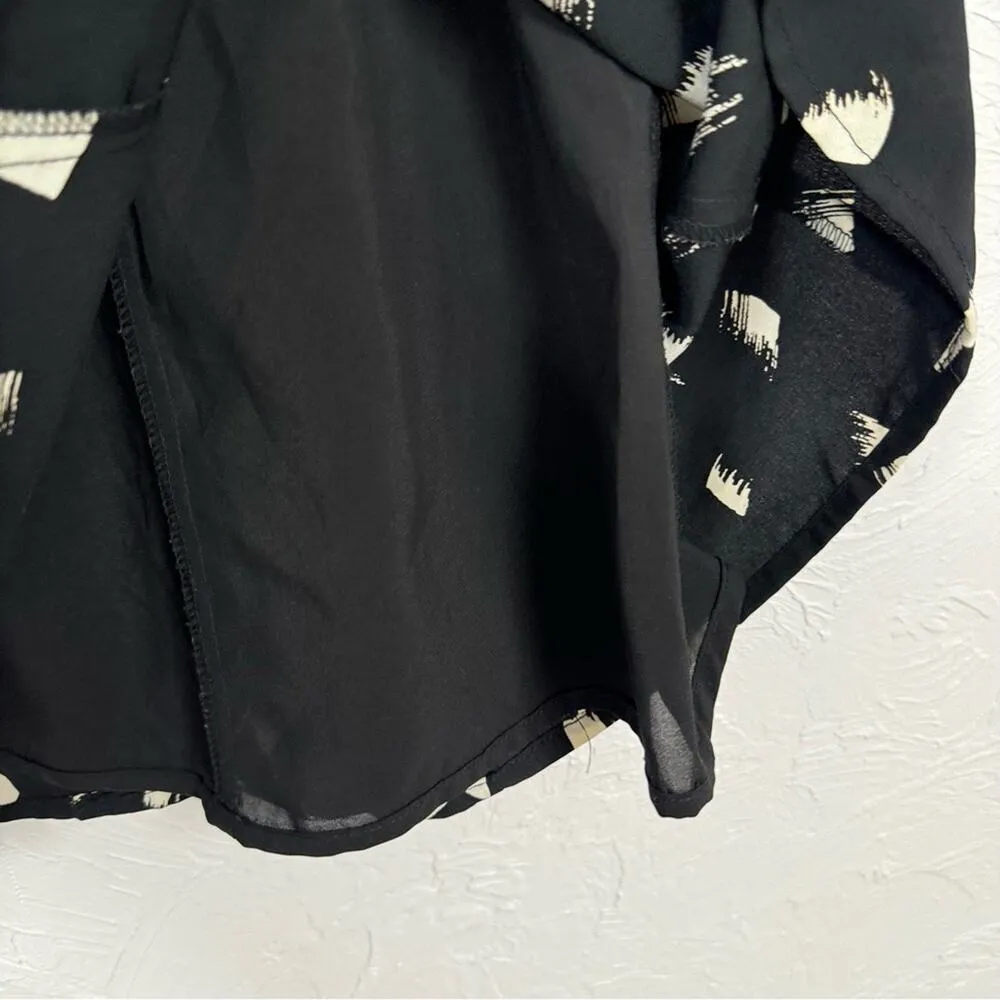 Skies Are Blue Black Spotted Tie Short Sleeve Mini Dress Womens S Casual - Image 8