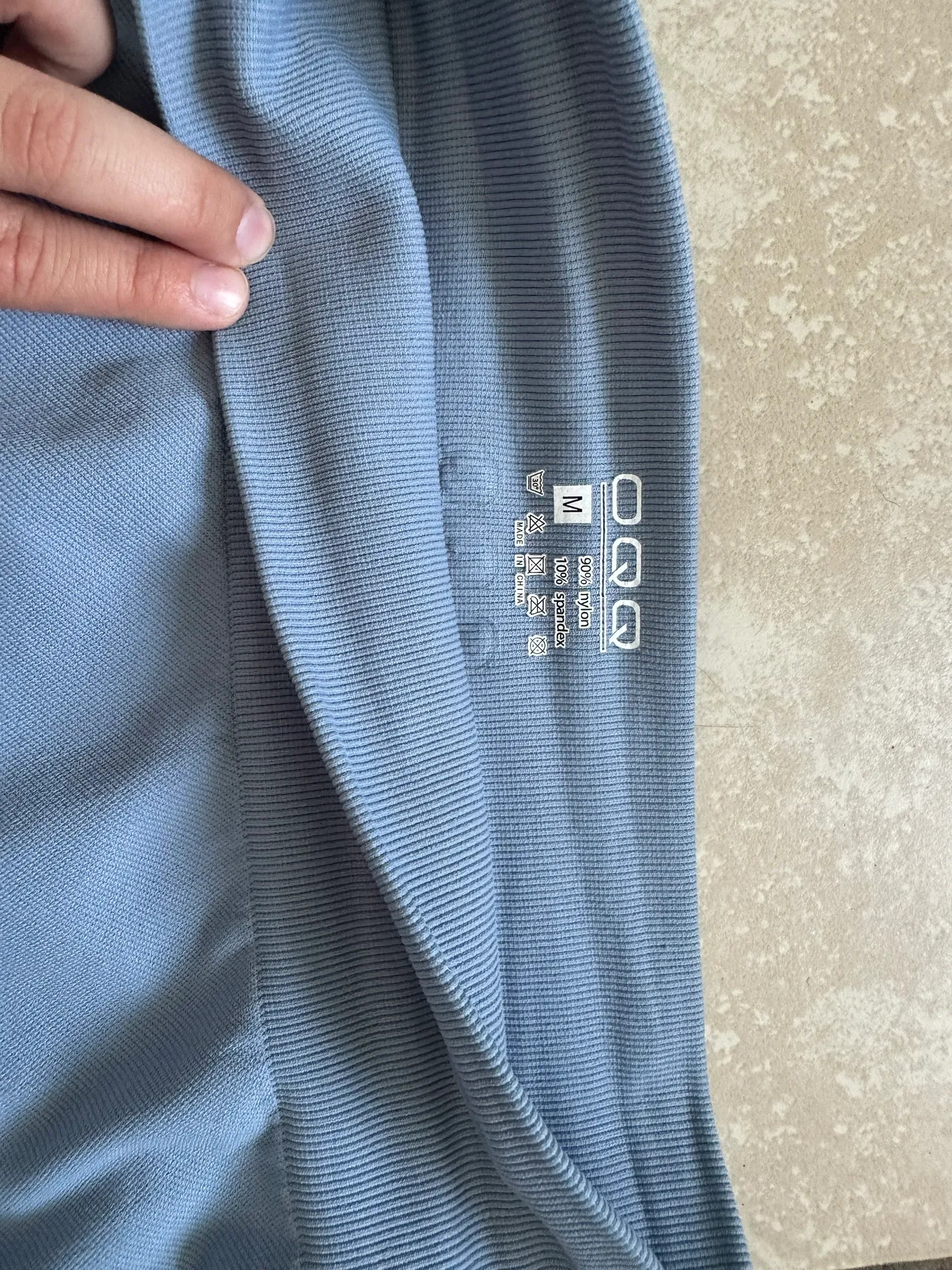 OQQ Biker Shorts Blue Size M - Image 2