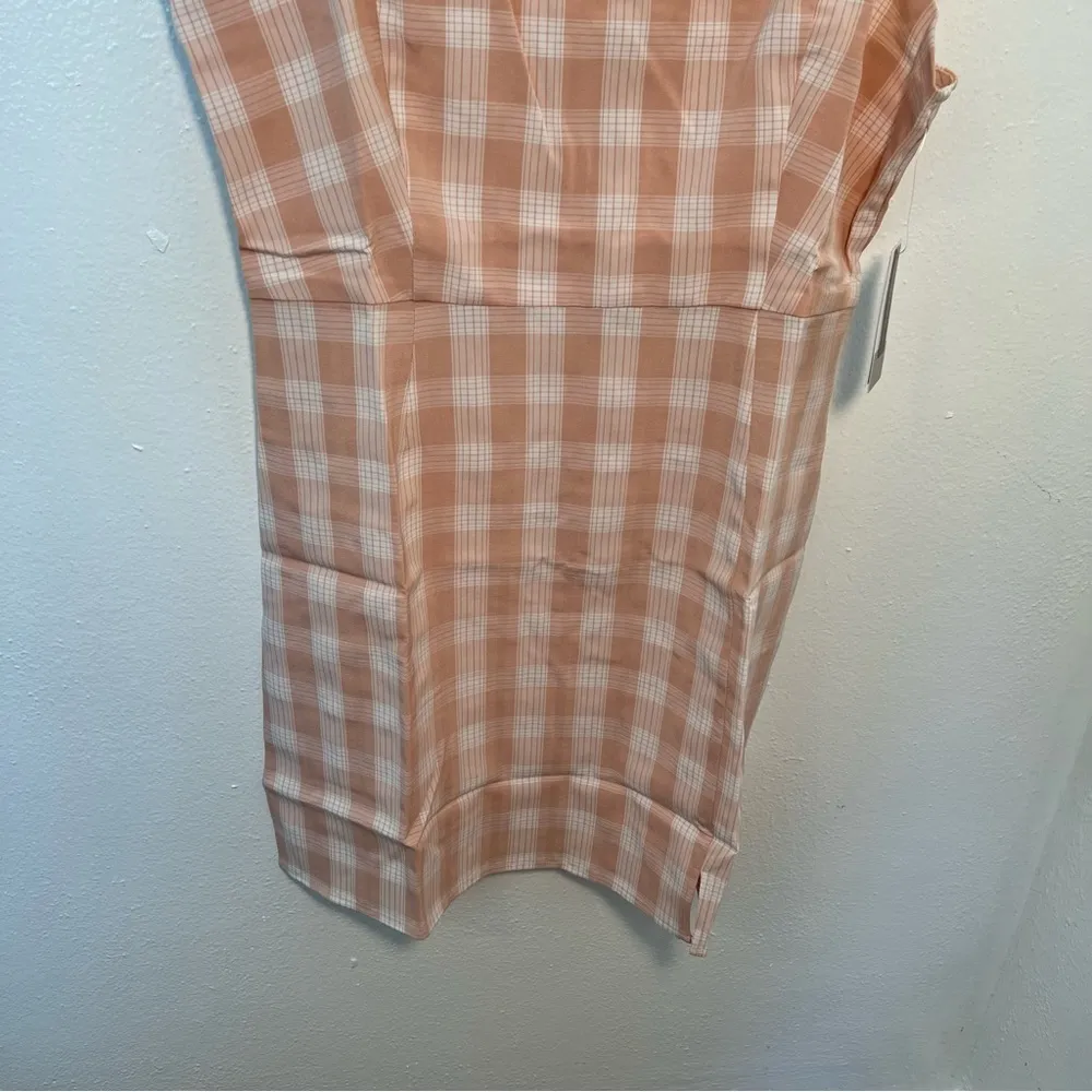 BP Square Neck Sundress Coral White Gingham - Image 7