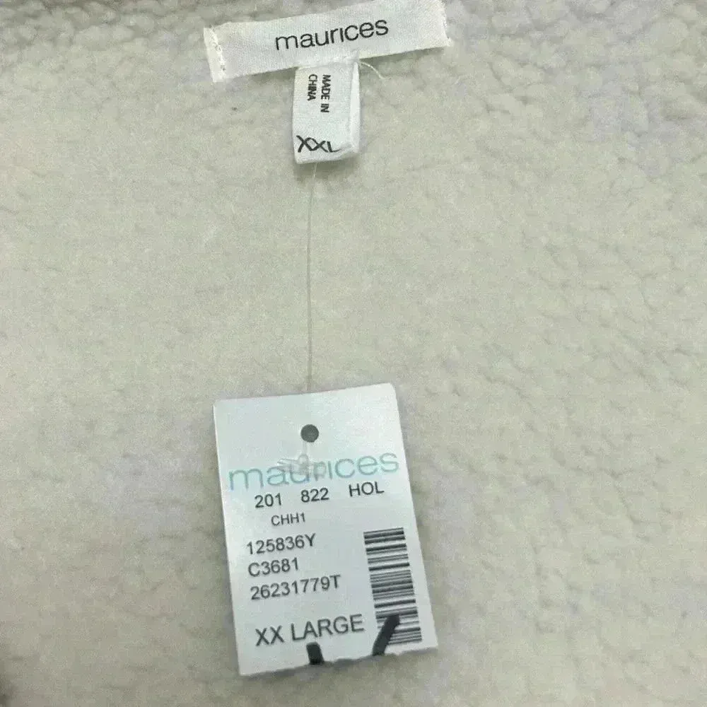 NWT MAURICE Women’s Maurice’s Plus Size faux Suede Sherpa Lined Vest XXL - Image 7