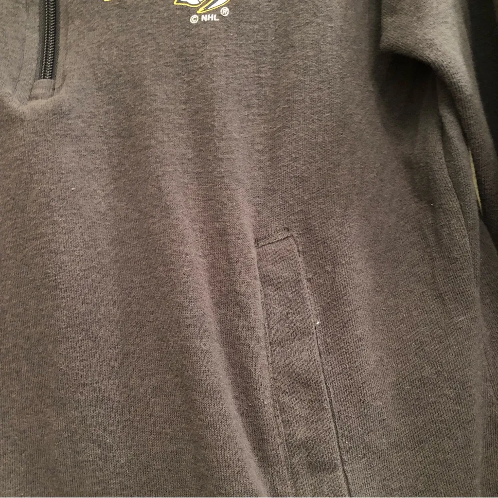 NHL‎ Nashville Predators Hockey Quarter Zip Grey Small Gray - Image 6
