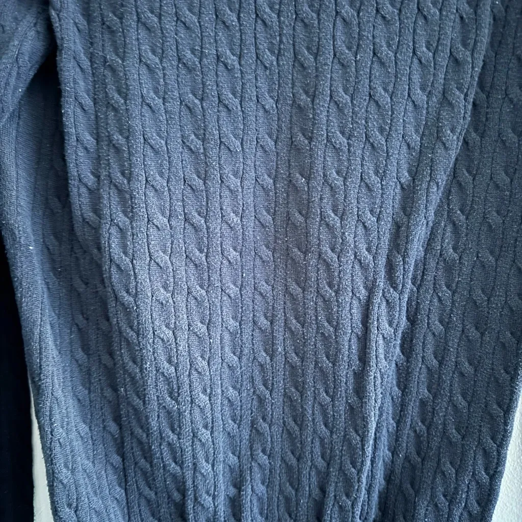 Lacoste Women's Black Cable Knit Crew Neck Sweater - Image 7