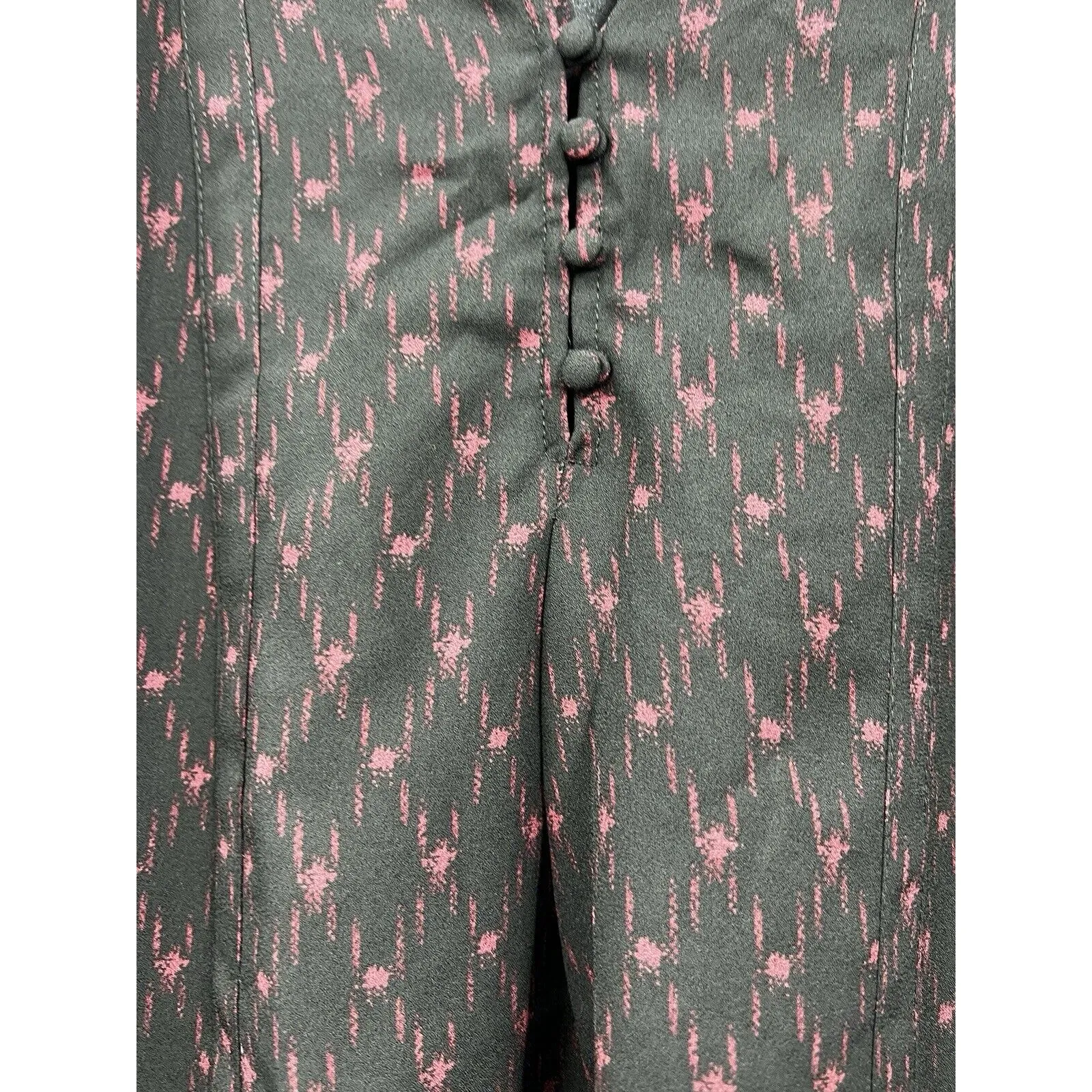 Joie Shirt Womens V-Neck Geometric Pullover Black Long‎ Sleeve Size Medium - Image 3