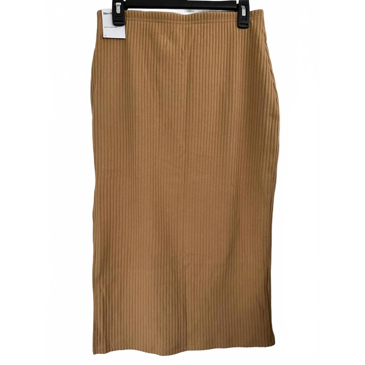 Nike Sportswear Chill Rib Slim Midi Skirt Flax/Flax NWT Medium - Image 4