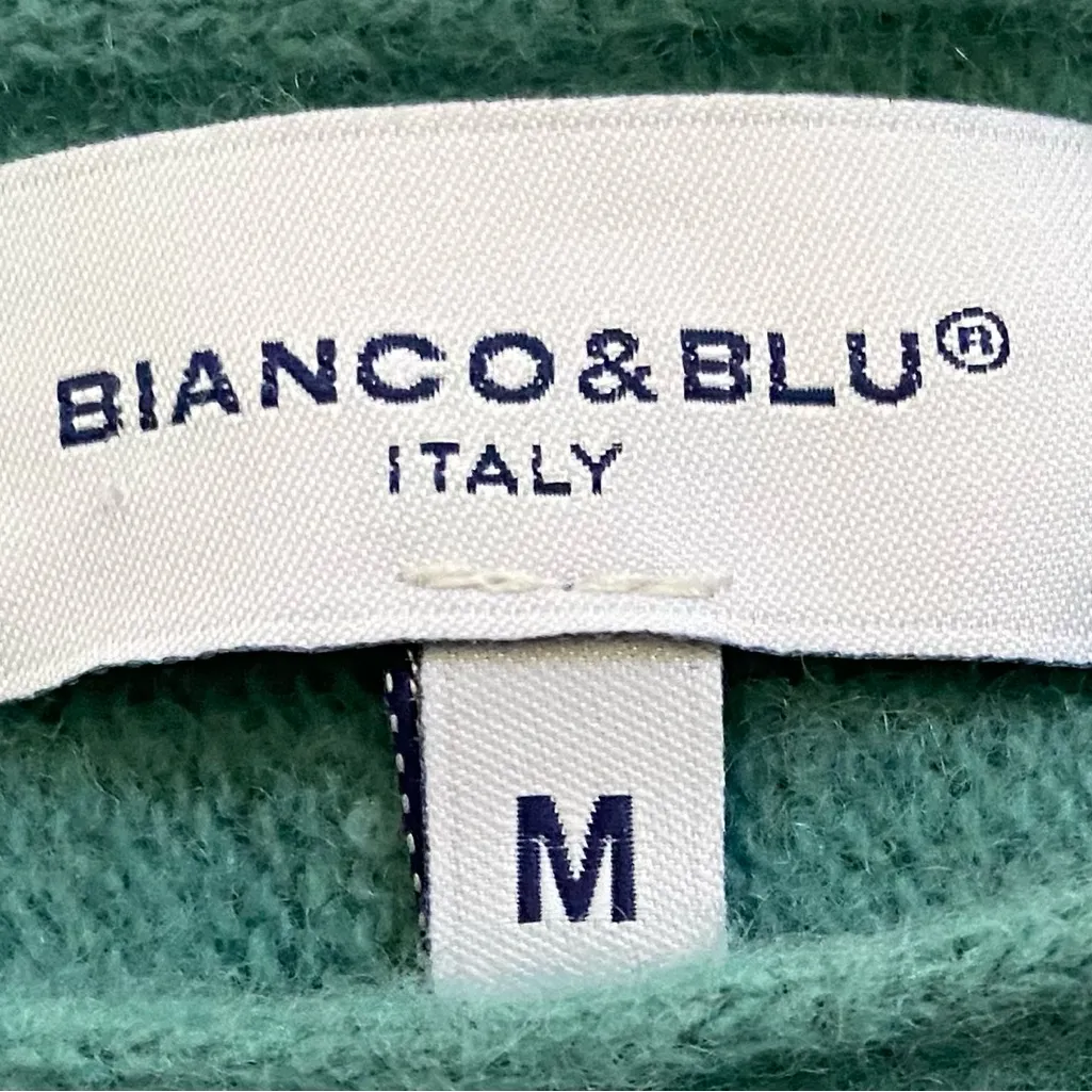 Bianco & Blu Italy Women’s Size Medium Aqua Wool/Cashmere Blend‎ Sweater Blue - Image 7