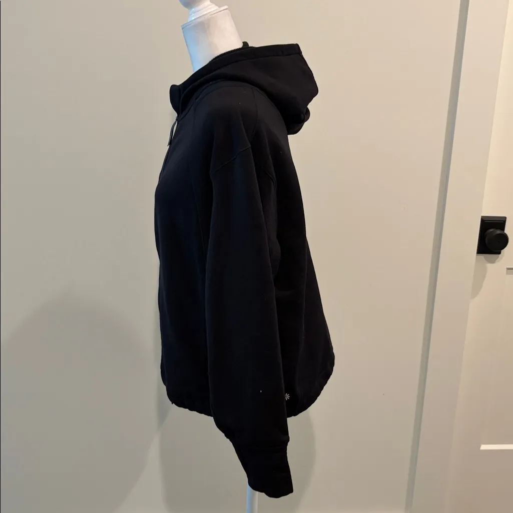 Athleta  Petite Black Hooded Jacket Sz LP - Image 3