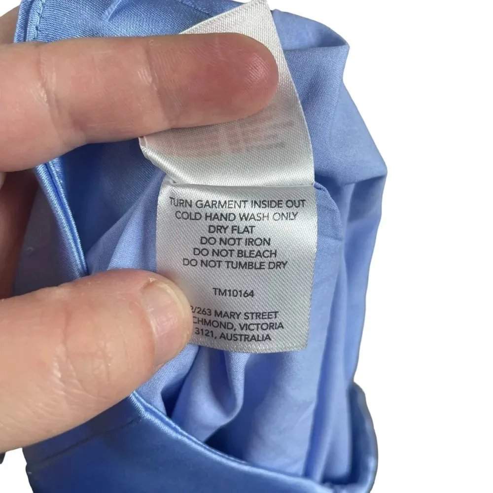 NWOT Tiger Mist Satin Mini Skirt in Baby Blue Size S - Image 11