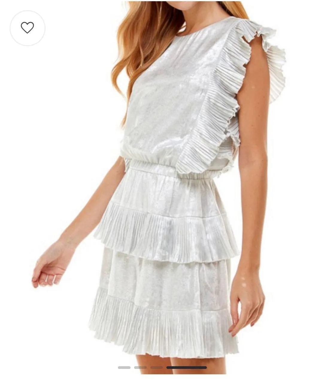 Boutique Metallic Silver Dress - Image 3