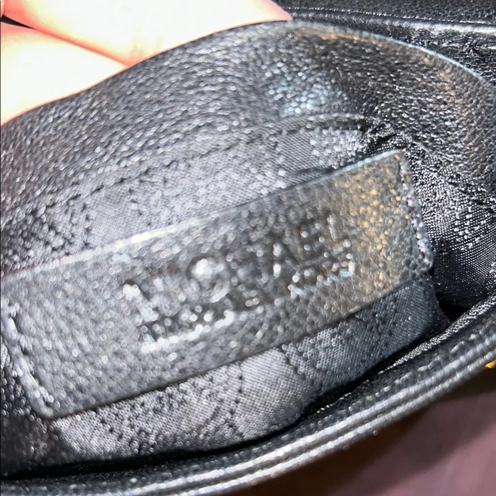 Michael Kors Black Leather and Gold Metal Crossbody Bag - Image 8