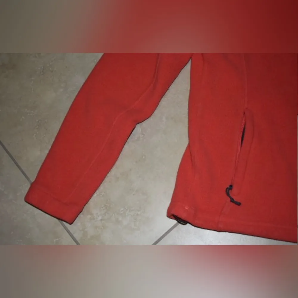 Womens Vintage Size Small Red The North Face Zipper Sweatshirt Fleece Jacket - Image 6