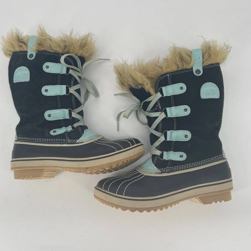 Sorel Tofino II Black And Turquoise Waterproof Snow Boot Women’s Size 5 EU 36 - Image 6