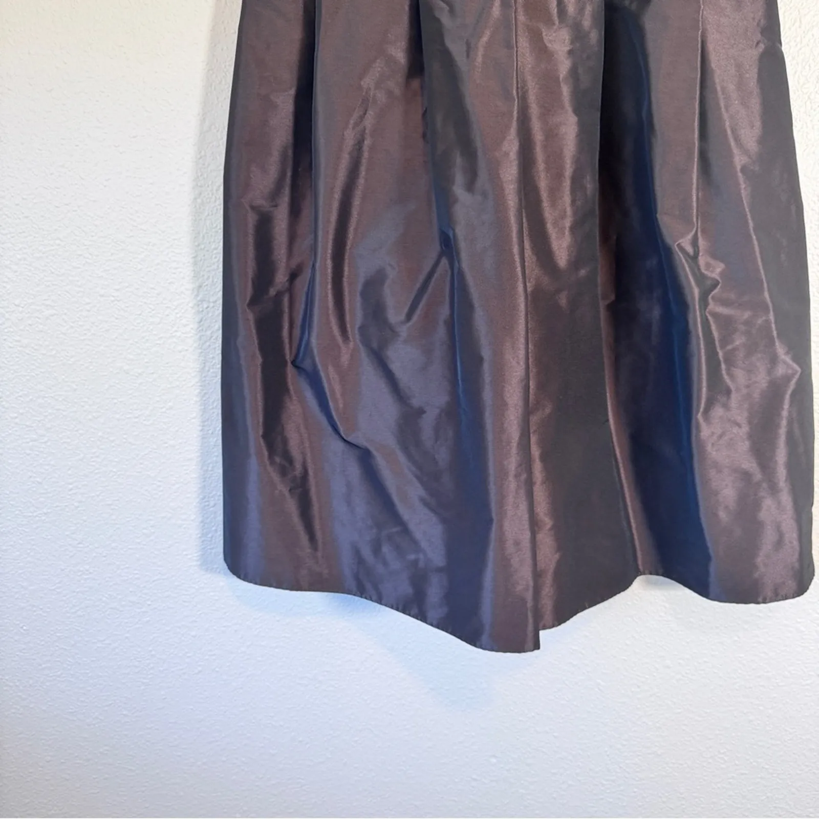 Ann Taylor Brown Strapless Gown Mini Dress Womens 4 Formal Bridesmaid Cocktail - Image 3