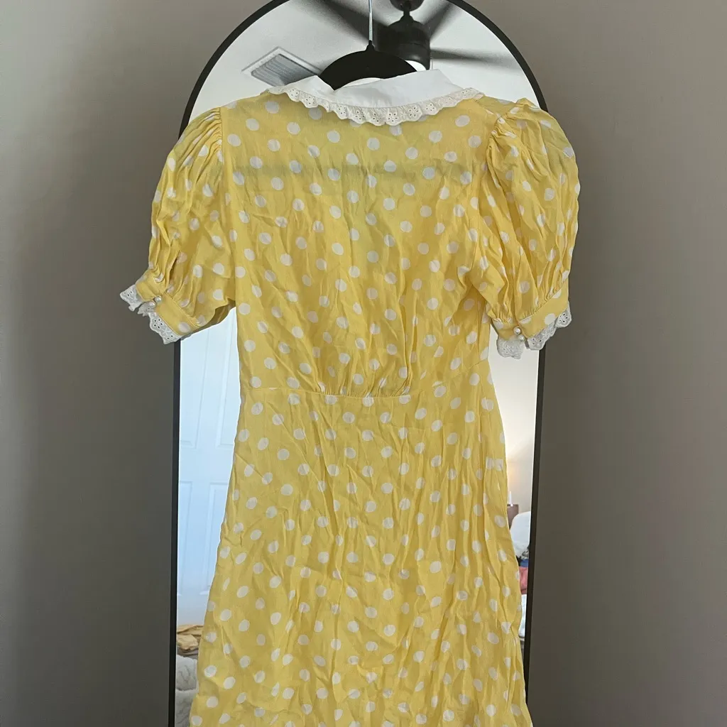 Kimchi Blue Dainty Polka Dot Dress with White Collar - Image 6