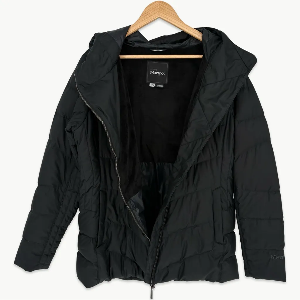 Marmot Carina Down Hybrid Winter Puffer Coat 700 Fill Power | Large | Black - Image 6