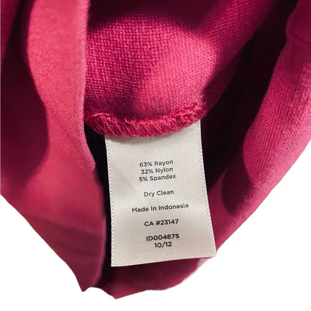 Talbots Pink 3/4 Sleeve Business Casual Stretch Knee Length Dress - Image 6