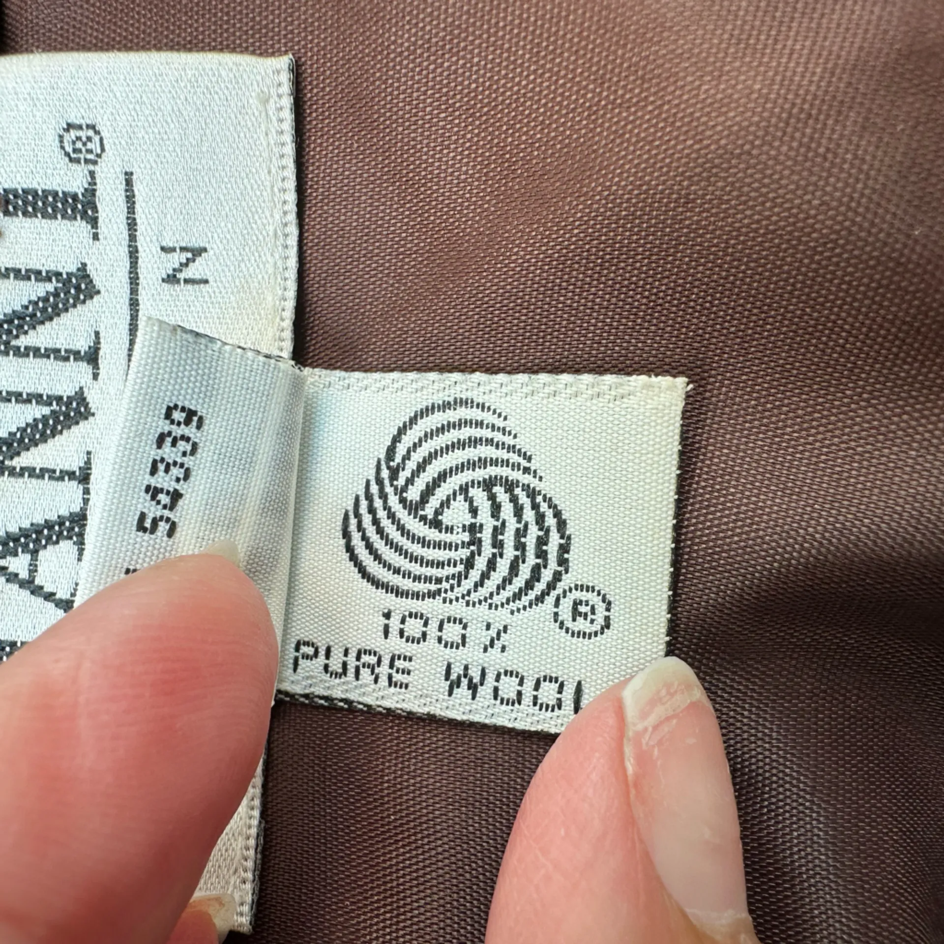 Vintage Gianni 100% Wool Rich Chocolate Brown Midi Skirt Women’s Size 14 - Image 9