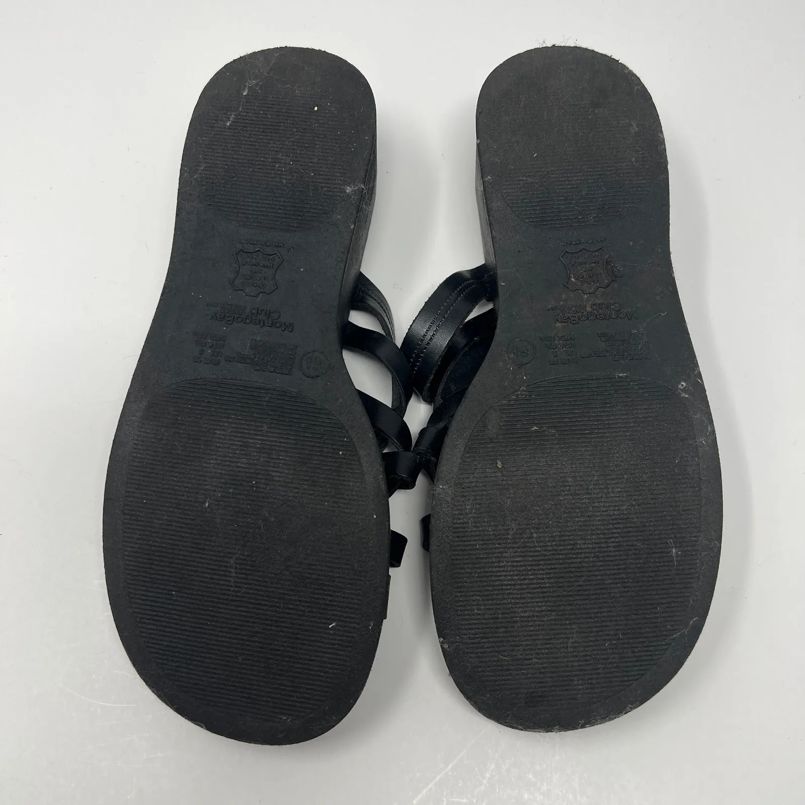 Montego Bay Club Y2K Vintage Leather Strappy Platform Sandals Size 6.5 - Image 4