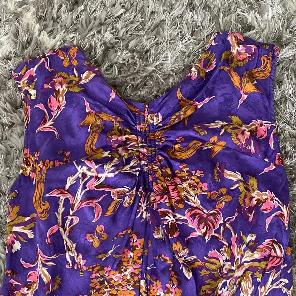 Floral Silk Dress - Image 3