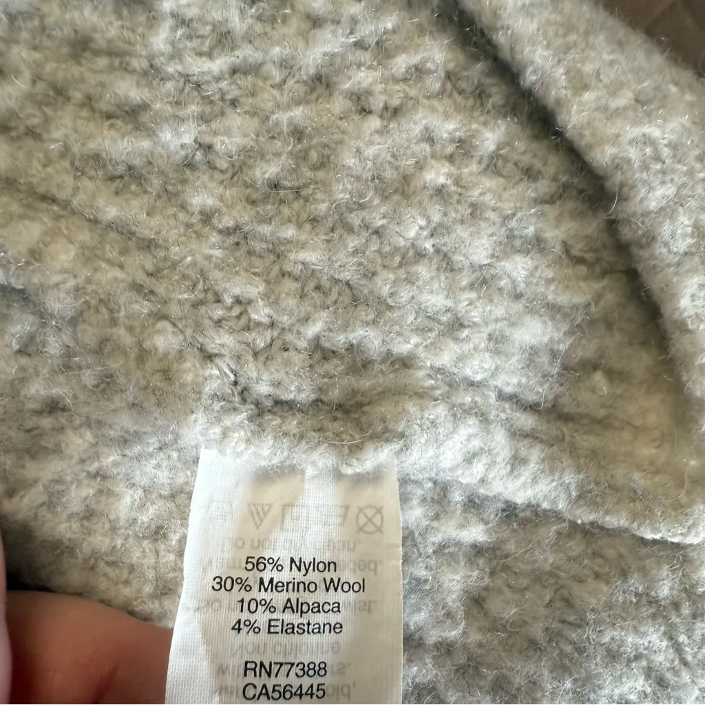 Madewell Wafflestitch Cardigan Sweater in Heather Fog Grey Size XSmall GUC - Image 8