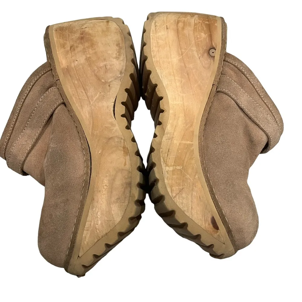 Vintage Rare Soda Suede Mega Chunky Platform Mules - Image 9