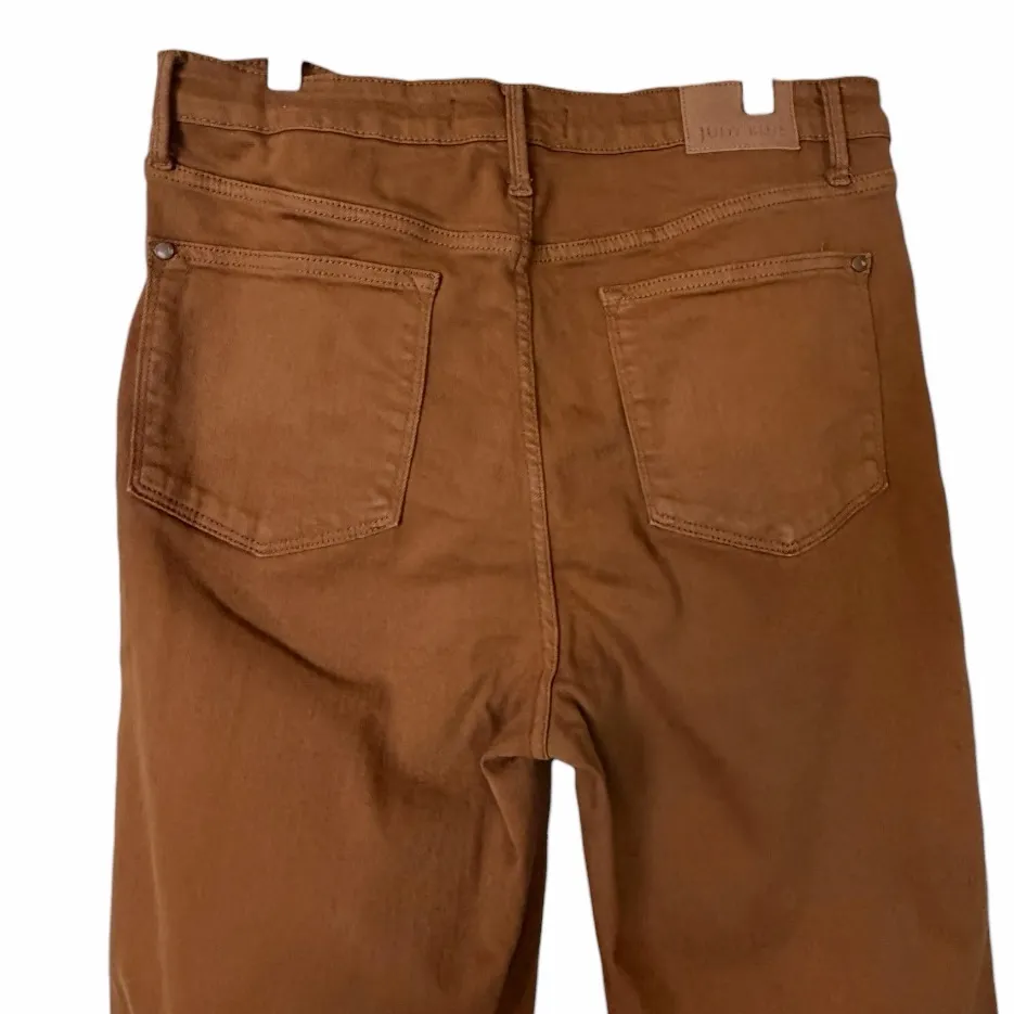 Judy Blue Wide Leg Crop High Rise Jeans Garment Dyed Camel Women’s Size 15/32 - Image 8