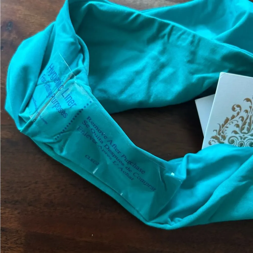 Becca Angela French Cut High Cut Bikini Bottom Swim Suit Teal Blue‎ NWT Size XS - Image 5