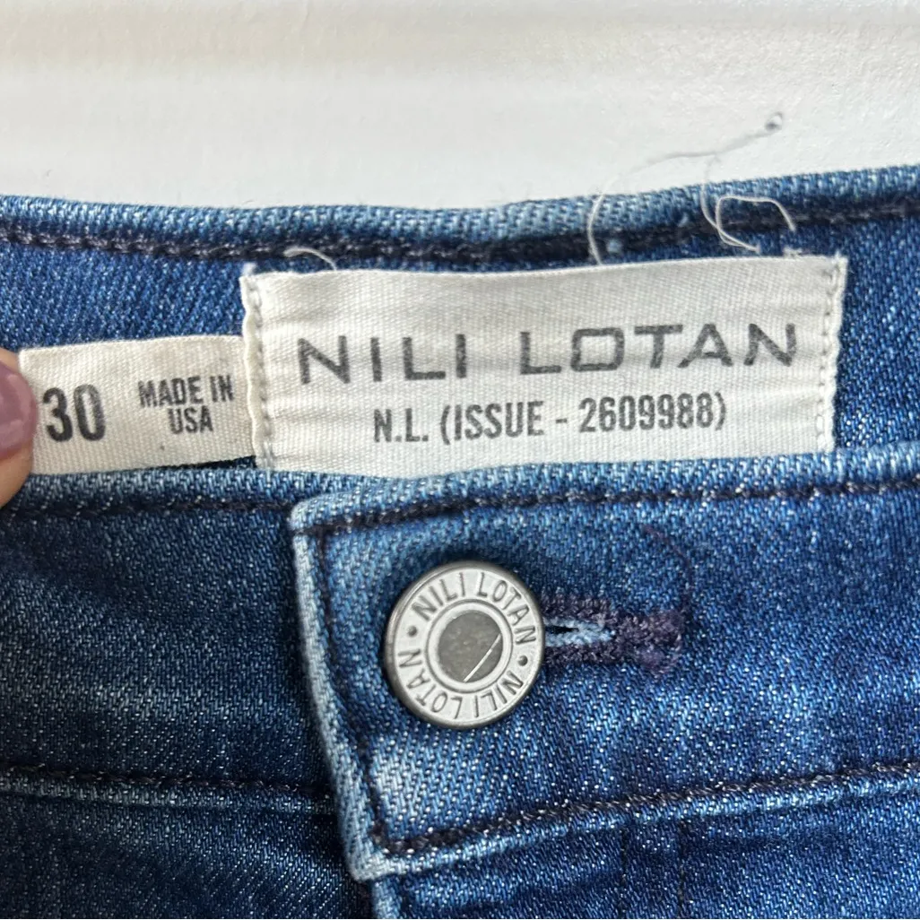 Nili Lotan Bootcut Jeans in Dark Wash Size 30 Preloved Quiet Luxury Denim Blue - Image 6
