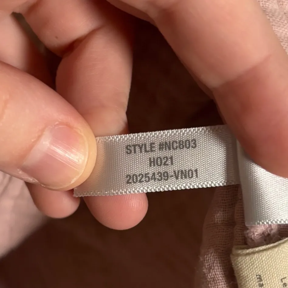 Madewell Lightspun Evert Long Sleeve Henley Top Wisteria Dove Pink Size Small - Image 11