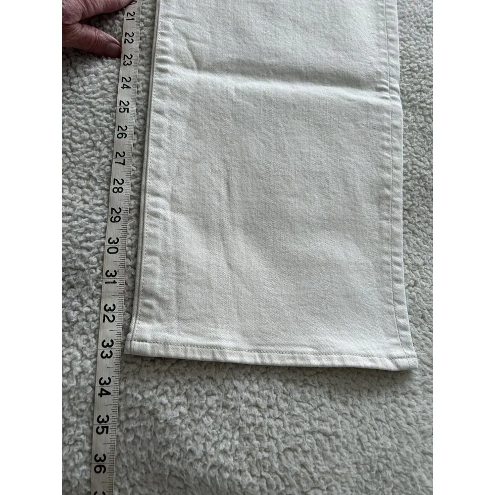 Madewell The '90s Straight Leg Jean in Vintage Canvas Ivory Size 33T - Image 11