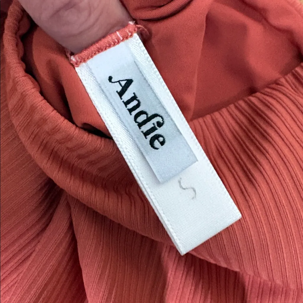 Andie Bikini Set Valencia Top Bonita Top Ribbed Ginger Orange size S‎ NWOT - Image 9