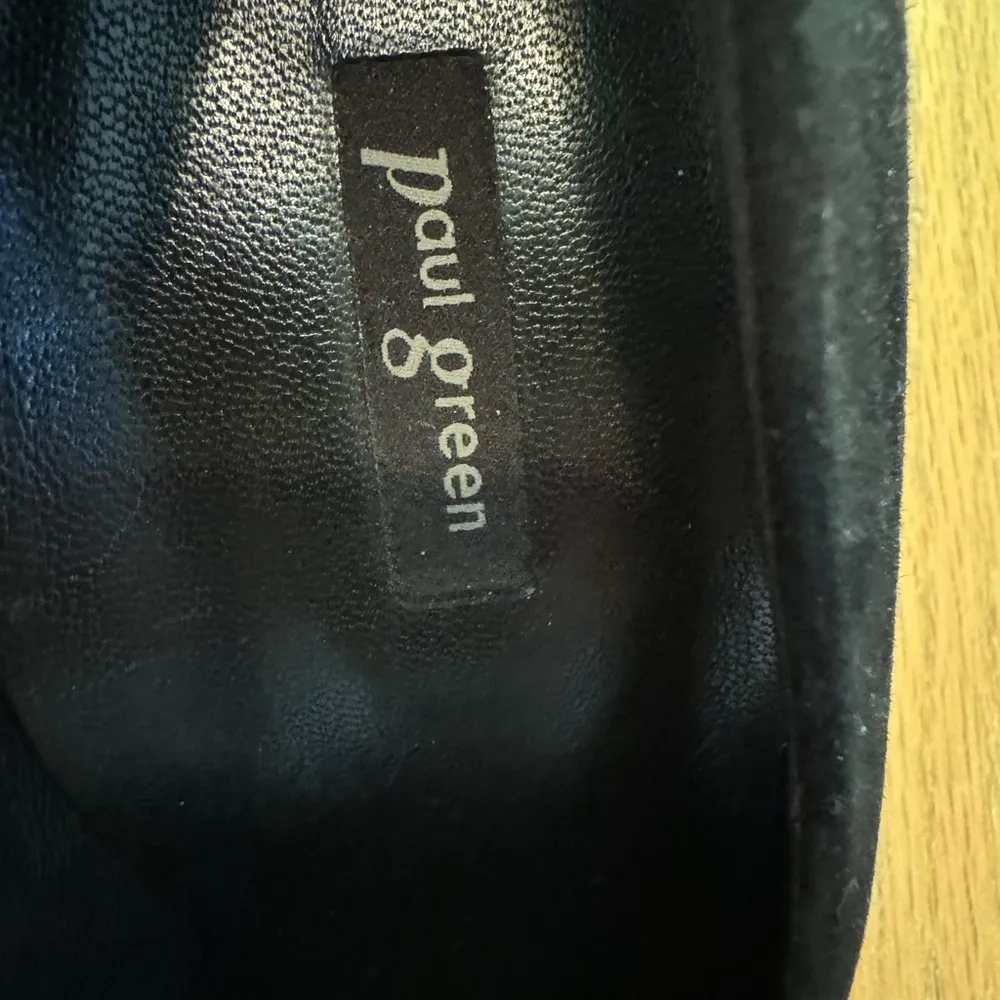 Paul Green Womens Sz 38 Black Velvet Suede 3" Pointed Pumps Removable Accent Bow - Image 5