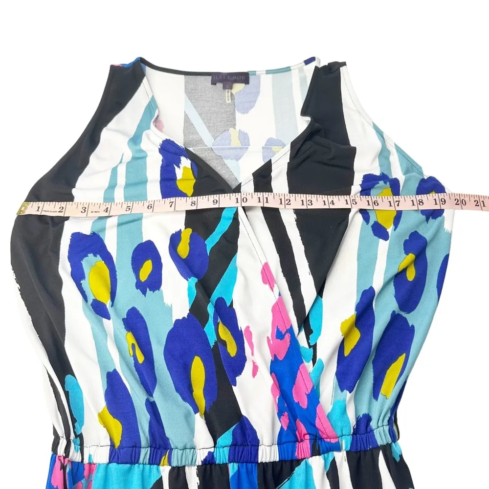 HALE‎ BOB Multicolored Leopard Sleeveless Jumpsuit Mixed Print Colorful Wide Leg - Image 13