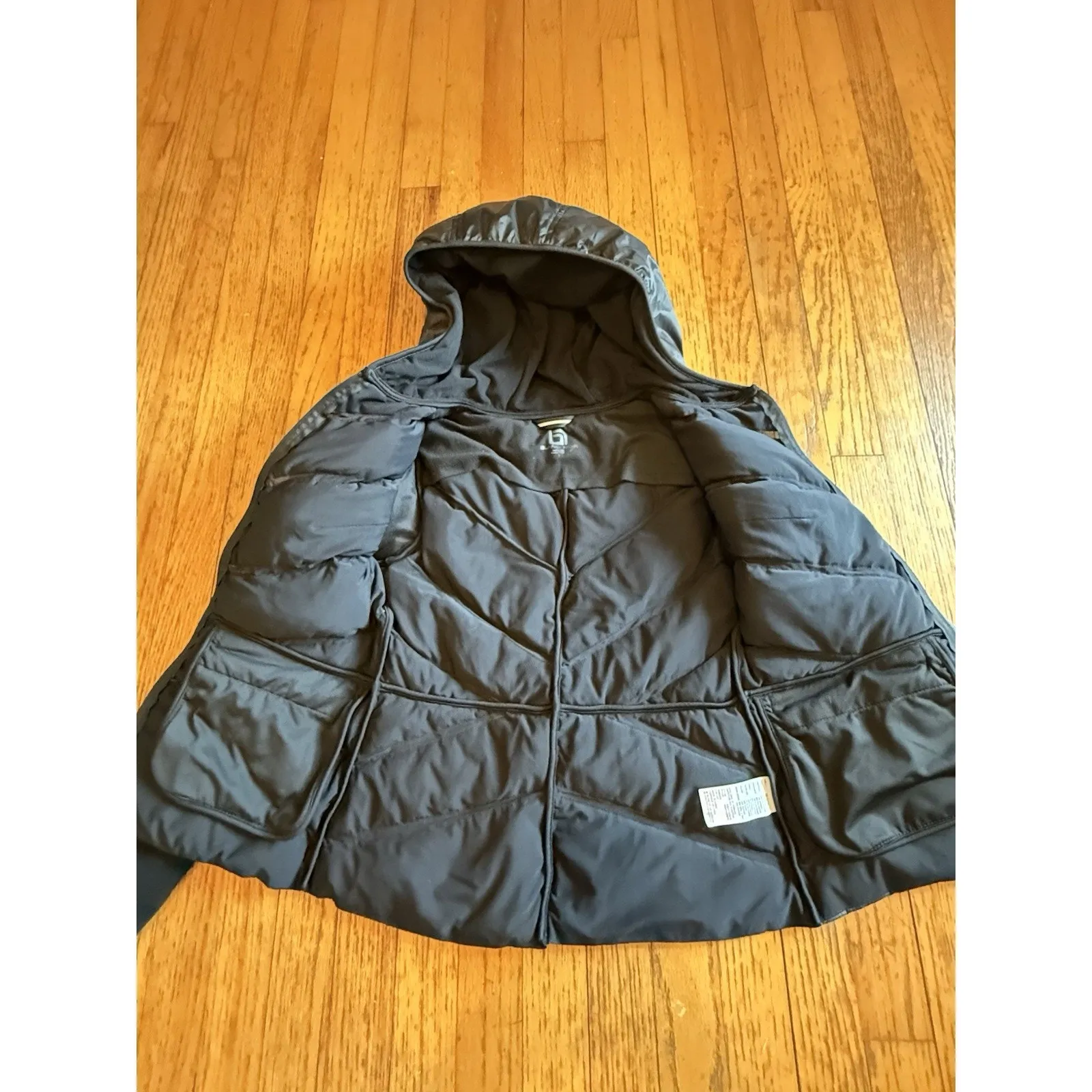 Blanc Noir Women's Puffer Full Zip Down & Feather Jacket Size Small Black - Image 6