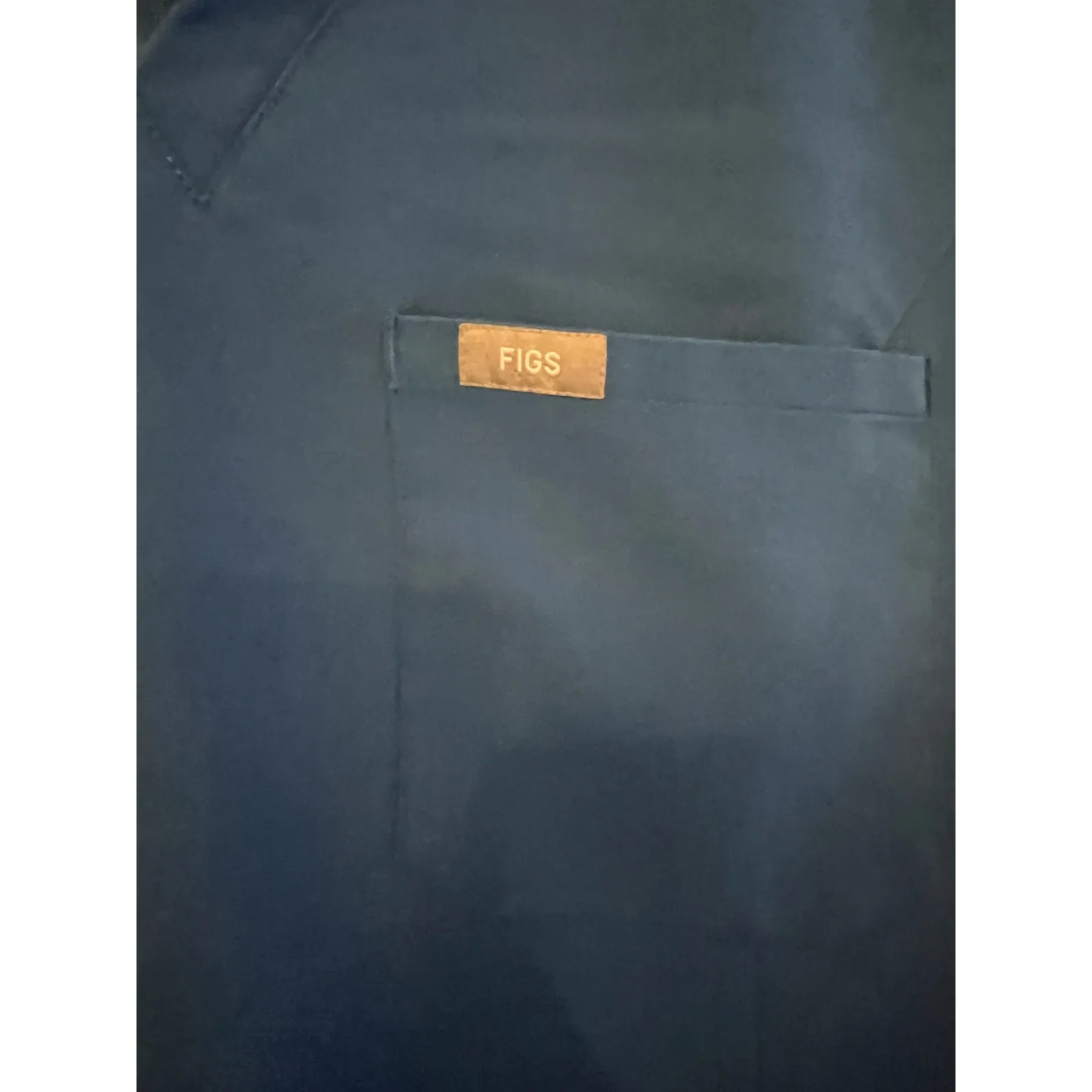 Figs Medical Top Shirt Blue Size Small V neck Short Sleeves Pocket - Image 2