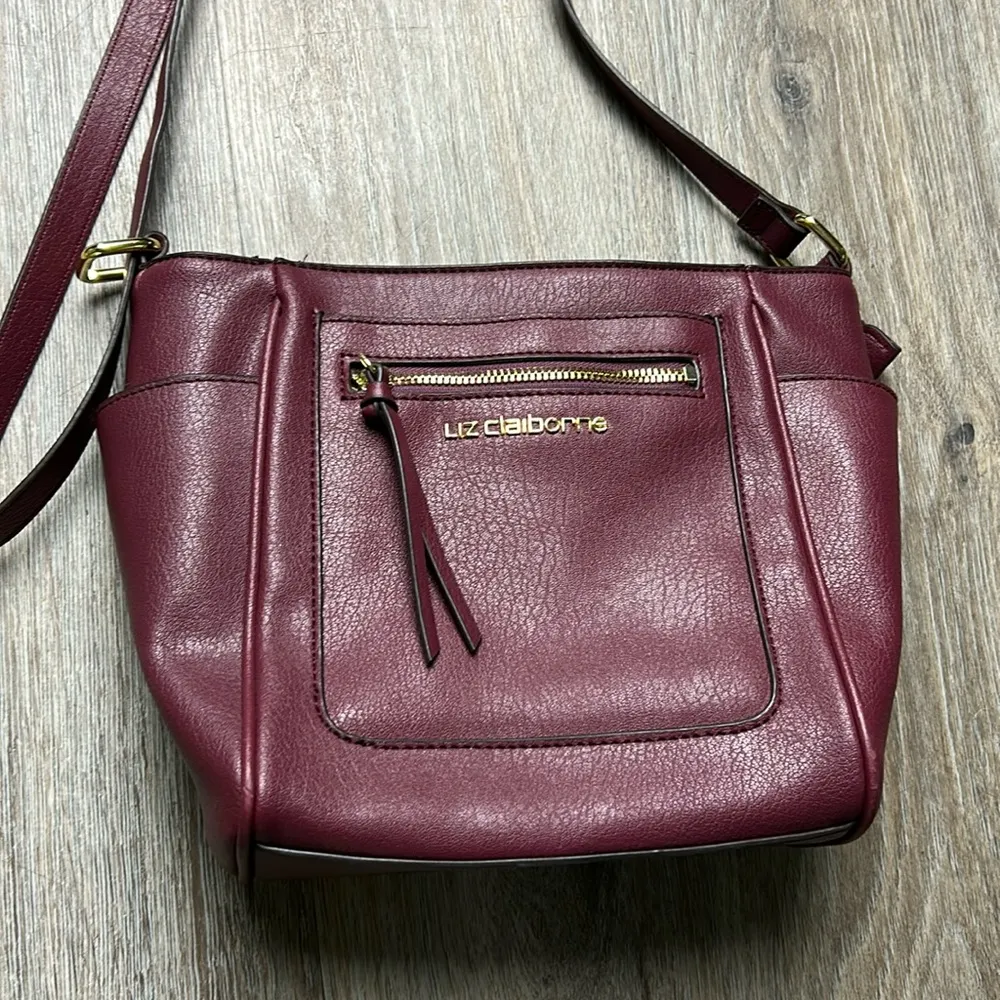 Liz Claiborne Faux Leather Crossbody Bag - Image 2