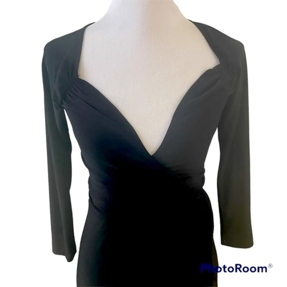 NORMA KAMALI Black Sweetheart Wrap Dress XS - Image 4